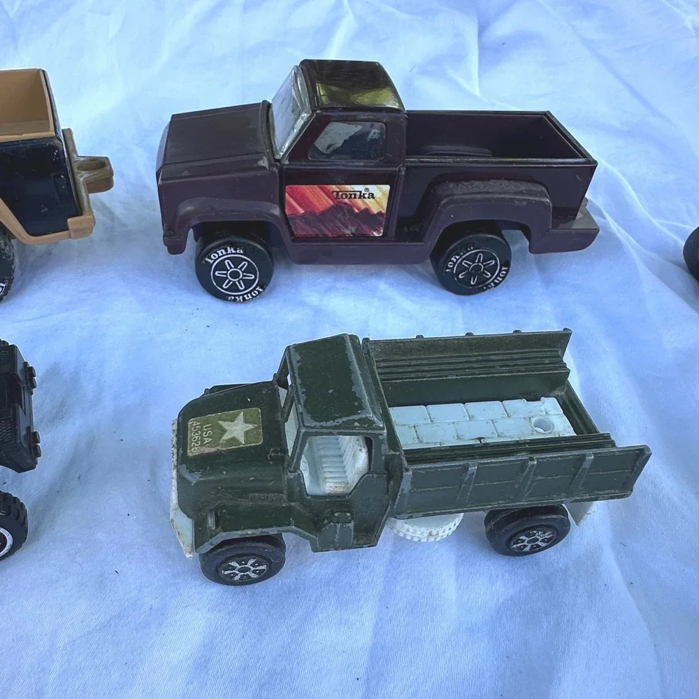 Vintage Toy Vehicle Lot Kids Tonka Fair Retro Diecast Trucks Buggy Nostalgia